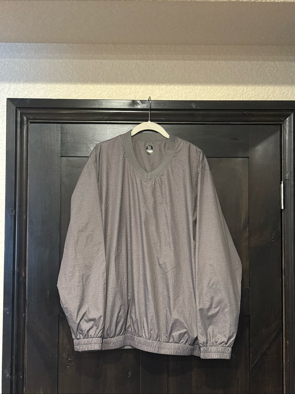 PGA Tour Pro Series Mens Gray V-Neck Pullover Jacket Mesh Lined Size L Pockets